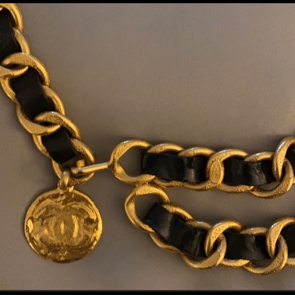 CHANEL Accessories - CHANEL authentic fabulous heavy gold plated belt